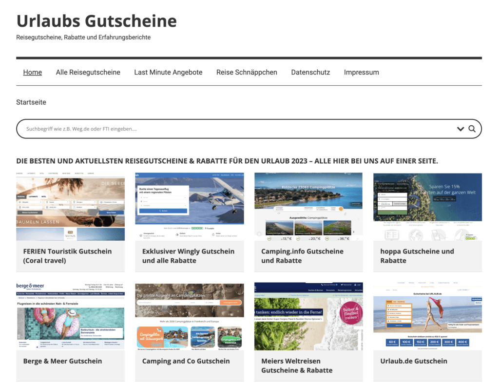 Reisegutscheine von Urlaubs-Gutscheine.de